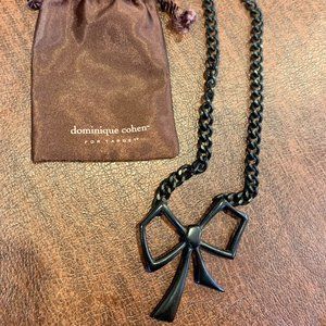 Dominque Cohen for Target black metal bow necklace